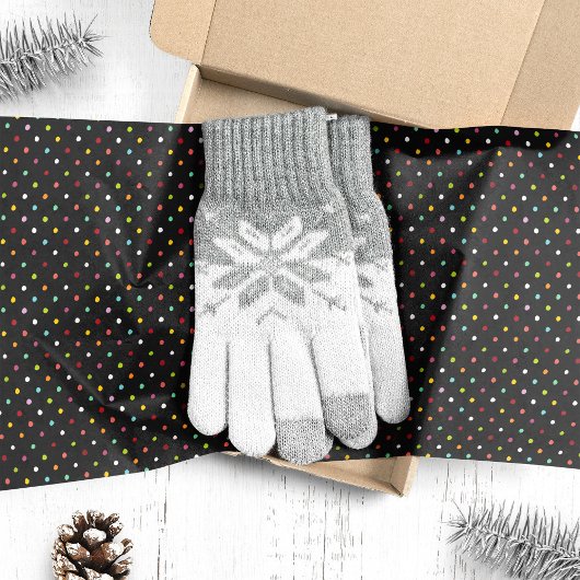 Regenbogen-Polka-Punkt-Weihnachtslichter Seidenpapier