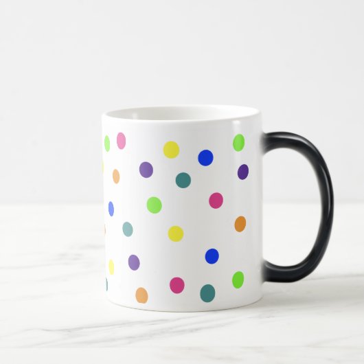 Regenbogen-Polka-Punkte, die Tasse verwandeln (Rechts)