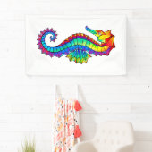 Regenbogen-Polygonal-Seepferdchen Banner (Insitu)