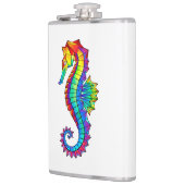 Regenbogen-Polygonal-Seepferdchen Flachmann (Links)