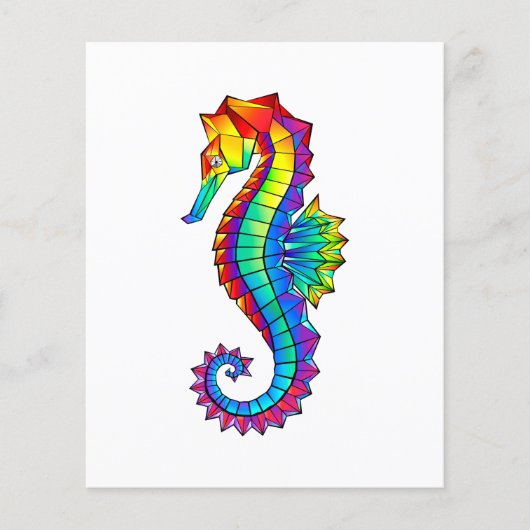 Regenbogen-Polygonal-Seepferdchen Flyer (Vorne)