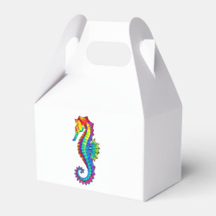 Regenbogen-Polygonal-Seepferdchen Geschenkschachtel