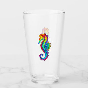 Regenbogen-Polygonal-Seepferdchen Glas