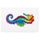 Regenbogen-Polygonal-Seepferdchen Magnet (Horizontal)