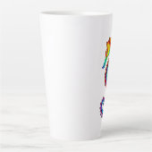 Regenbogen-Polygonal-Seepferdchen Milchtasse (Vorderseite)