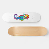 Regenbogen-Polygonal-Seepferdchen Skateboard (Horizontal)