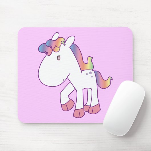 Regenbogen-Pony Mousepad (Mit Mouse)