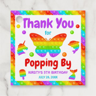 Regenbogen-Pop-it-Fidget-Spielzeug-Geburtstagsfeie Geschenkanhänger