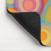 Regenbogen-Pop kreist bunter Retro SpaßGroovy Chic Mousepad (Ecke)
