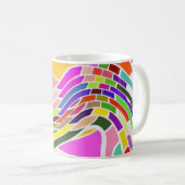 Regenbogen-Pop-Wellen Kaffeetasse (VorderseiteRechts)
