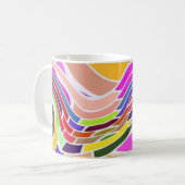 Regenbogen-Pop-Wellen Kaffeetasse (Vorderseite Links)