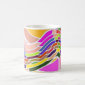 Regenbogen-Pop-Wellen Kaffeetasse (Mittel)