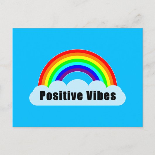 REGENBOGEN - Positive Vibes Postkarte (Vorderseite)