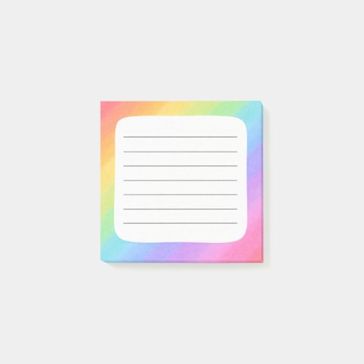 Regenbogen Post-it Klebezettel (Vorderseite)