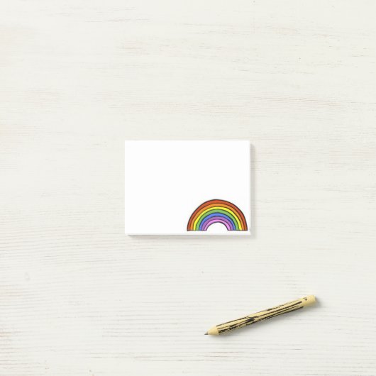 Regenbogen Post-it Klebezettel (Auf Schreibtisch)