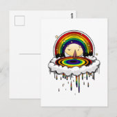Regenbogen Postkarte (Vorne/Hinten)