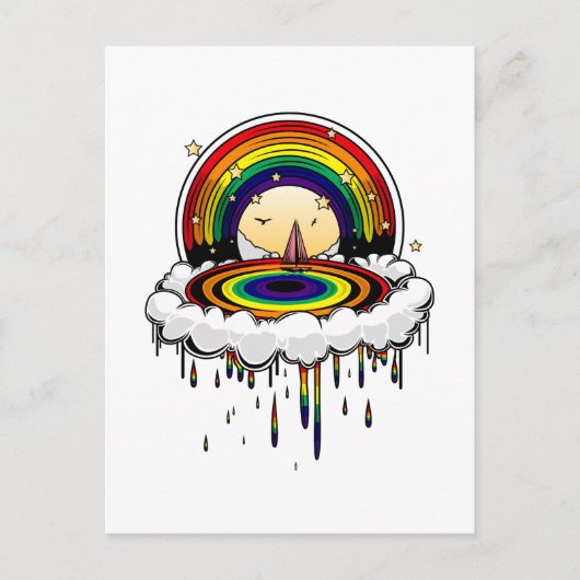 Regenbogen Postkarte (Vorderseite)