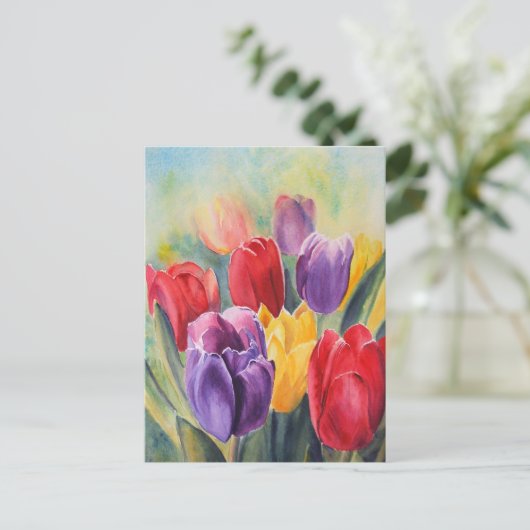 Regenbogen Postkarte (Stehend Vorderseite)