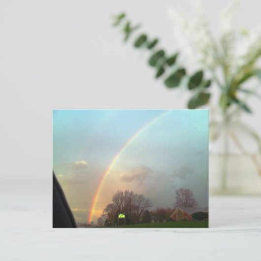 Regenbogen!! Postkarte (Stehend Vorderseite)