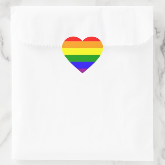 Regenbogen Prickers - Herz Herz-Aufkleber (Tasche)