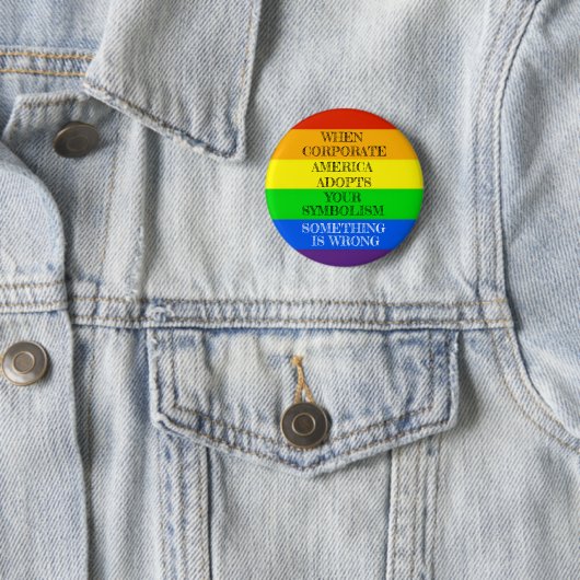 Regenbogen Pride Coopted Button (Beispiel)