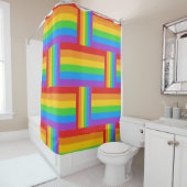Regenbogen Pride Grid Duschvorhang (Beispiel)