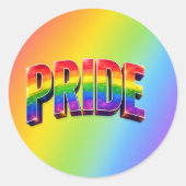 Regenbogen-PRIDE-LGBTQIA+-Community Runder Aufkleber (Vorderseite)