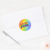 Regenbogen-PRIDE-LGBTQIA+-Community Runder Aufkleber (Umschlag)