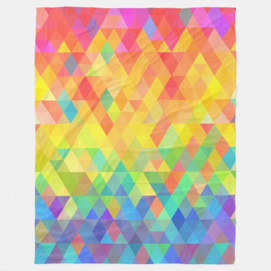 Regenbogen-Prisma-Diamant-Muster Fleecedecke (Vorderseite)