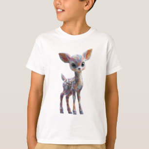 Regenbogen-Psychedelic-Hirsch-Kind T-Shirt