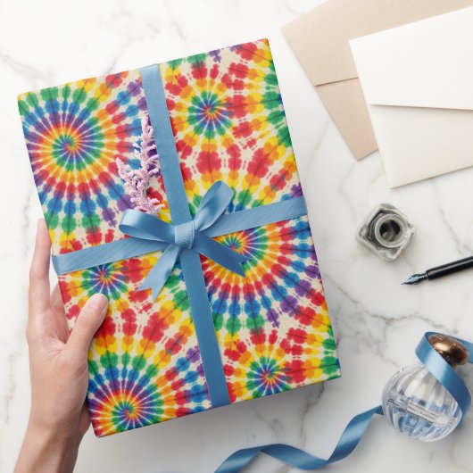 Regenbogen-Psychedelic-Tie-Dye-Geschenkpapier Geschenkpapier (Schenken)