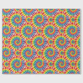 Regenbogen-Psychedelic-Tie-Dye-Geschenkpapier Geschenkpapier (Flach)