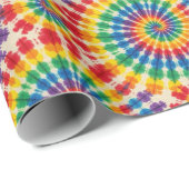 Regenbogen-Psychedelic-Tie-Dye-Geschenkpapier Geschenkpapier (Rolleneckpunkt)