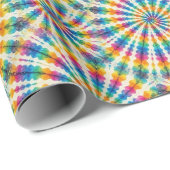 Regenbogen-Psychedelic-Tie-Dye-Geschenkpapier Geschenkpapier (Rolleneckpunkt)
