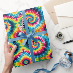 Regenbogen-Psychedelic-Tie-Dye-Geschenkpapier Geschenkpapier