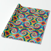 Regenbogen-Psychedelic-Tie-Dye-Geschenkpapier Geschenkpapier (Ungerollt)
