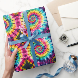 Regenbogen-Psychedelic-Tie-Dye-Geschenkpapier Geschenkpapier