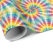 Regenbogen-Psychedelic-Tie-Dye-Geschenkpapier Geschenkpapier (Rolleneckpunkt)