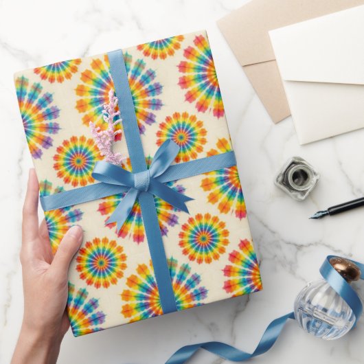 Regenbogen-Psychedelic-Tie-Dye-Geschenkpapier Geschenkpapier (Schenken)