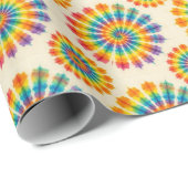 Regenbogen-Psychedelic-Tie-Dye-Geschenkpapier Geschenkpapier (Rolleneckpunkt)