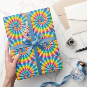 Regenbogen-Psychedelic-Tie-Dye-Geschenkpapier Geschenkpapier