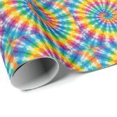 Regenbogen-Psychedelic-Tie-Dye-Geschenkpapier Geschenkpapier (Rolleneckpunkt)