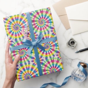 Regenbogen-Psychedelic-Tie-Dye-Geschenkpapier Geschenkpapier