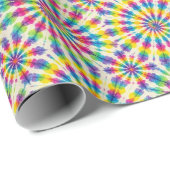Regenbogen-Psychedelic-Tie-Dye-Geschenkpapier Geschenkpapier (Rolleneckpunkt)