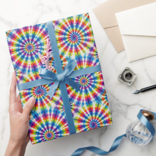 Regenbogen-Psychedelic-Tie-Dye-Geschenkpapier Geschenkpapier