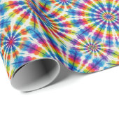 Regenbogen-Psychedelic-Tie-Dye-Geschenkpapier Geschenkpapier (Rolleneckpunkt)