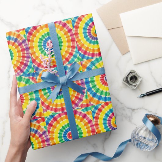 Regenbogen-Psychedelic-Tie-Dye-Geschenkpapier Geschenkpapier (Schenken)