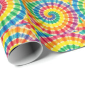 Regenbogen-Psychedelic-Tie-Dye-Geschenkpapier Geschenkpapier (Rolleneckpunkt)
