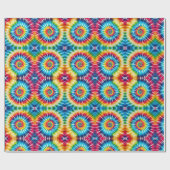 Regenbogen-Psychedelic-Tie-Dye-Geschenkpapier Geschenkpapier (Flach)