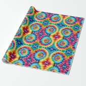 Regenbogen-Psychedelic-Tie-Dye-Geschenkpapier Geschenkpapier (Ungerollt)